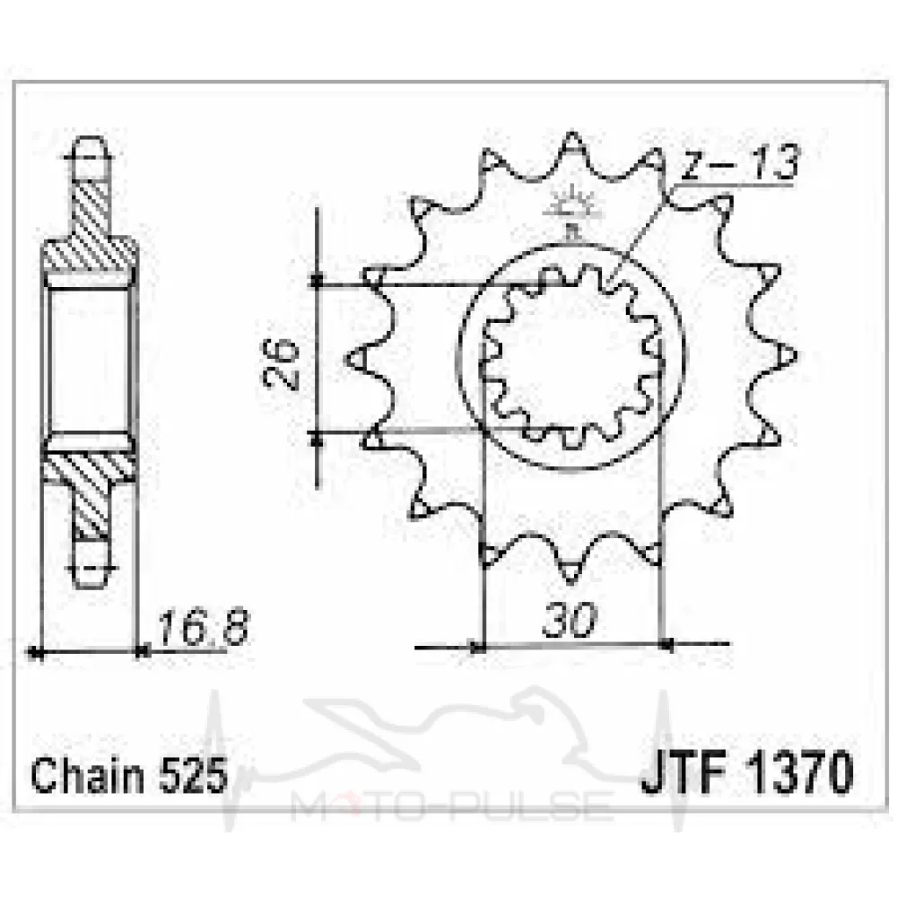 Зірка передня 520*15 Sunstar 3A215 Kawasaki Z750/Z800 (JTF1538.15)